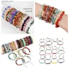 Charm Bracelets 12pc Natural Gem Stone Bracelet Irregular Crystal Stretch Chip Beads Nuggets Bracelets Bangles Quartz Wristband for Women Q231025