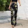 Damenhose Gold Schmetterling Casual Female Gears Print Slim Streetwear Flare Herbst Trendy Custom Hose