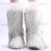 Stivali 2023 Donne di Inverno Pelliccia Sopra Il Ginocchio Stivali Da Neve Femminile Sexy Caldo Peluche Stivali di Cotone di Lusso Soffice Pelliccia di Pelliccia Lunghi Scarponi Da Sci T2310