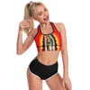 Yoga-Outfit Jungfrau Maria Zarape U-Ausschnitt Sport-BH Unsere Liebe Frau von Guadalupe Unterstützung Training Raceback Crop Bras Aktiv gepolstertes Oberteil für