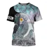 T-shirts pour hommes 2023 Mode d'été 3D Animal Print T-shirt à manches courtes Respirant et séchage rapide Vêtements Col rond Design S