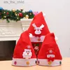 Beanie/Skull Caps God jul LED -ljushatt Nytt år Navidad Cap Snowman Elk Santa Claus Hats för barn Barn Vuxen Xmas Gift DecorationL231025