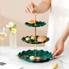 Bakeware Araçları Nordic Plastik Tatlı Tabağı 3 Katmanlı Meyve Kek Stand Düğün Doğum Günü Partisi Dekorasyon Cupcake Raf Masa Dekoru