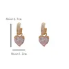 Dangle Earrings UILZ Heart Zircon Drop For Women Fashion Cubic Zirconia Earring Trend Elegant Valentine's Day Jewelry Accessories