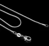 100pcs調査結果コンポーネント1mm 2mm 925 Sterling sier Snake Chokerネックレスオプションサイズ16 18 20 22 24 26 28 30インチ