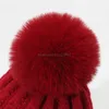 New Woolen Autumn Winter Hats for Women Thickened Warm Knitted Beanie Skullies Caps Crochet Pompom Riding Ski Cap