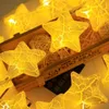 Decoraciones navideñas 1,5/2/3/6 m Led Crack Star Color Batería Cadena de luces Cinco estrellas puntiagudas Luces de cadena Decoración navideña Diseño de la sala del festival 231025