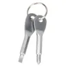 Брелок для ключей с отвертками, открытый карман, 2 цвета, набор мини-отверток, брелок для ключей с прорезями Phillips, подвески для ручных ключей