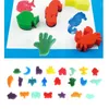 24Pcs Sponge Set Children Kids Art Craft Painting DIY Toy Home Education School