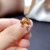 Kobiety biżuteria ślubna pierścionek cyrkon Diamond Flower Kształt Rose Gold Ring Girlfriend Party Birthday Prezent Regulowany