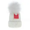 Designer tricot chapeau garçon mode élastique chaude chaude fille mode hiver hiver laine chapeau sans bord