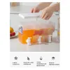 Garrafas de água Dispensador de bebidas de plástico com 3 grades Bebidas convenientes para fornecimento de refrigerador doméstico