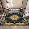 Carpet European Style Carpets for Living Room Luxury Gold Black Rug Decoration Home Large Size Bedroom Carpet Washable Anti-skid Mat 231024