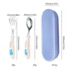 Chopsticks Child Spoon Fork met Case Kids zelfvoeding eet training Kitchen Gadget Dropship