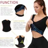 1PC Kvinnors heta svettbehållare Topp Herrbastu Tank Top Abdominal Compression midja Trainer Fat Burning Abdominal Övningsskjorta Gym Tätt bröst 231025