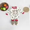 Kläderuppsättningar Jacquard Cotton Set Long Sleeve Underwear For Kids Baby Boys Girls Barn Autumn Pyjamas Homewear Top Pants 2st 231025