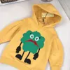 New yellow hoodie for baby high quality kids sweater Size 100-160 Cartoon pattern printing children pullover Oct25