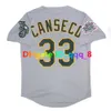 Rickey Henderson Baseball Baseball Jersey A's 1989 1990 World Series Mark 25 McGwire Jose Canseco Jason Giambi Reggie Jackson Vida Blue Eckersley Green Size S-4xl