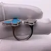 Marca de lujo amor dulce trébol mariposa diseñador anillos para mujeres madre de perla azul edición limitada lindo encanto elegante anillo joyería de boda bonito regalo