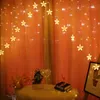 Decorações de Natal Big Star LED Cortina String Light Decorações de Natal para Home Garland Decor Ano 2024 Noel Navidad Enfeites de Natal 231025