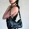 Borse a tracolla Borse Borsa a tracolla in pelle verniciata da donna retrò Design alla moda Borsa in morbido PU Borsa casual lucidaqwertyui879