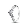 Cluster Rings High-Quality 925 Sterling Silver Pan Shooting Stars Sparkling Ring Timeless Wish Half Fit Women Gift