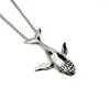 Pendentif Colliers Vintage Hommes Baleine Collier Hip Hop 316 En Acier Inoxydable Océan Poisson Déclaration Bijoux Chaîne Cadeau En Gros Femmes