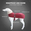 Vêtements de chien veste manteau hiver chaud grand imperméable vêtements pour animaux de compagnie réfléchissant pour les chiens de taille moyenne tenue de lévrier