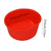 Strumenti di cottura 10 pezzi Stampo per torta in silicone San Valentino Teglia rotonda da 4 pollici Bakeware da cucina Rosso Blu.