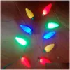 Led Christmas Bb Festival Necklace Light Up Plastic Flashlight Party Favors 12 Bbs For Adts Kids Lamps Drop Delivery