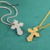 Pendentif Colliers Dawapara Collier de croix serbe orthodoxe orientale Bijoux en acier inoxydable Talisman Charm Quantum Pendants220Z
