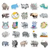 50pcs Rhino Cartoon Graffiti Creative Decorboard Dekoracja DIY Laptop Osobowość Wodoodporna naklejka samochodowa