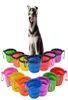 100 pçs tamanho pequeno tigela de silicone esteira dobrável cão gato pet alimentação água comida bandeja prato limpar limpo placemat5469125