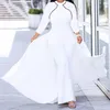 White Jumpsuit Women Autumn African Fashion Overall Wide Leg Pants Romper Plus Size Office Ladies Long Sleeve Jumpsuits T200328233T