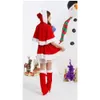 Weihnachten Outfits Cosplay Kostüm Neue Weibliche Halloween Party Uniform Santa Claus DS Bühne Schal Kostüm Weihnachten Geist Gruppe Kostüme