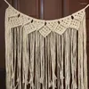 Arazzi Macrame Tende per finestre Fatte a mano Boho Appeso Sfondo di nozze Appendiabiti Arazzo in cotone Arte della parete Porta Divisorio Decorazione della casa