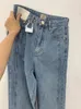 Jeans femininos Mulheres sólidas Slim Fit Fit Lorth Lenim calça jea