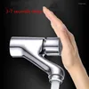 Bathroom Sink Faucets G1/2 Button Style Basin Single Cold Delay Faucet Brass Wall Mounted Public Place Tap Environmental Water-saving