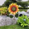 Decorazioni da giardino Pali di girasole per esterni Lampada da giardino impermeabile a LED ad energia solare Lampada da giardino impermeabile per percorso decorativo