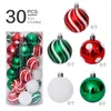 クリスマスの装飾30pcssetの塗装ボールセットツリーペンダントホームデコレーションクリスタマスデコレーションフェストゥーン231025