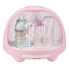 Autre Support de séchage de biberons pour bébé, style mignon, égouttoir de biberons, étagères de séchage, nettoyage de bouteilles roses, friteuse, porte-gobelet d'alimentation pour sucette pour bébé 231024