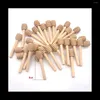 Spoons 25Pcs Long Handle Wood Honey Mixing Sticks Dipper Extractor For Jar Coffee Milk Tea Supplies Kitchen Tool