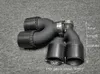 One Pair Right & Left 3-Layers Muffler Tip Tailpipe Nozzles Y Model Dual outlet Tails Throat For Akrapovic/Remus Exhaust Pipe Tails Throat