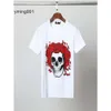 티 티 여름 Tshirt 남자 패션 탑 쿨 두개골 프린트 짧은 셔츠 슬리브 천 0445818167