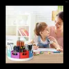 Storage Bags Desk Organizer For Kids Colorful Rotating Organiser Pen Holder With Removable Bins