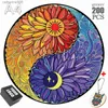 Puzzles Beau disque Taichi Puzzles en bois pour adultes enfants jeux de Puzzle Mandala aux couleurs vives ensemble de société intéressant ToysL231025