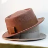 ベレー帽British Wool Fedora Hats for women men men autumn Winter Panama Party WeddingJazzキャップ