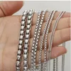 whole Lot 5meter Silver Stainless Steel 3mm 4mm charming style Square Rolo Box- Link Chain Jewelry Finding Marking Chain DIY234V