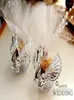 Confezione regalo 30 set di scatole per bomboniere per matrimonio, cigno in acrilico con bellissimi fiori, bomboniere, novità per baby shower