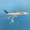 Aircraft Modle Jason Tutu 16cm Lufthansa Airbus A340 Model samolotowy model samolotowy samolot Diecast Metal 1400 Scale Drop 231024